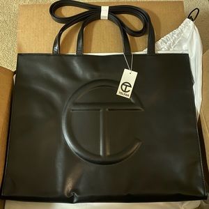 Telfar black vegan leather bag 🖤
